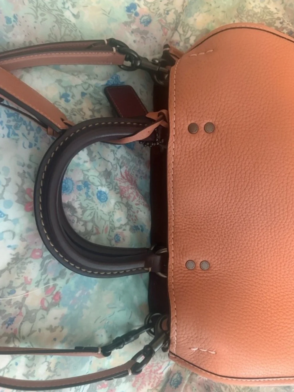 Coach 1941 Rogue 31 Pebbled Leather Satchel in Melon/oxblood